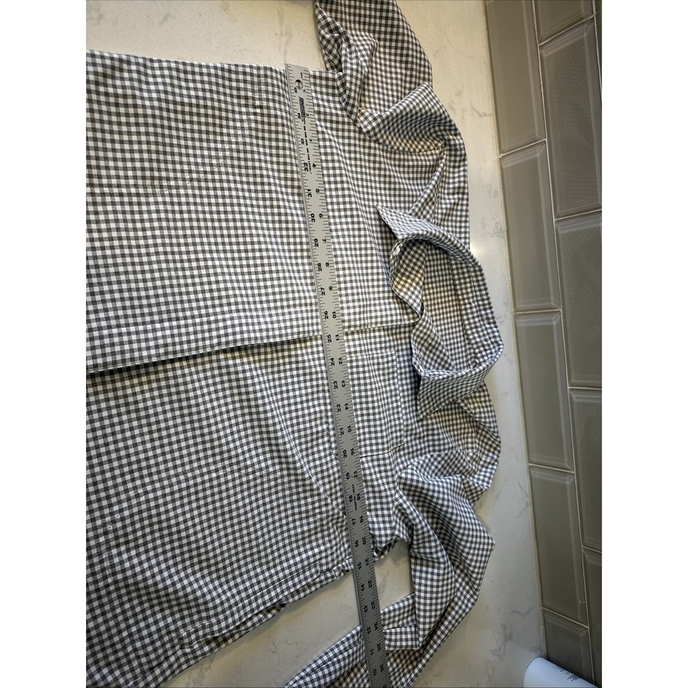 Title Nine Women's Snap Up Shirt Gray Check Long Sleeve With Pockets Size Medium - Picture 8 of 11